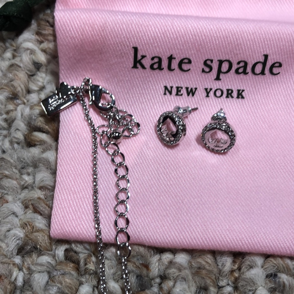 Kate spade earrings and matching necklace. - Picture 2 of 2